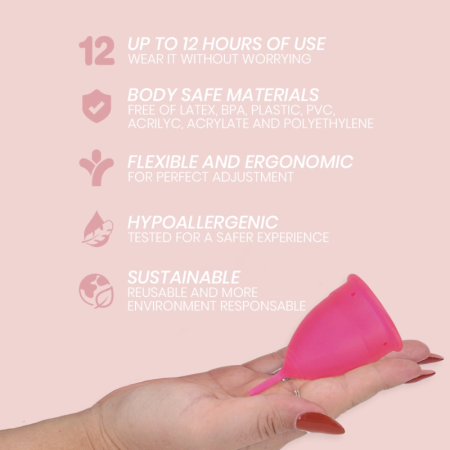 Intimichic Menstrual Cup Medical Grade Silicone Size S - Reusable & Hypoallergenic