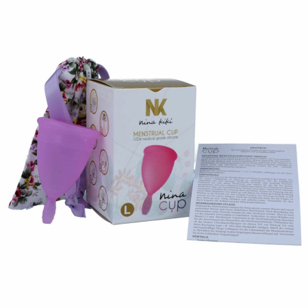 Nina Kiki Menstrual Cup Purple Size L - Medical-Grade Silicone, Eco-Friendly