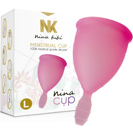 Nina Kiki Menstrual Cup Pink Size L - Medical Silicone, Eco-Friendly