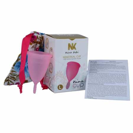 Nina Kiki Menstrual Cup Pink Size L - Medical Silicone, Eco-Friendly
