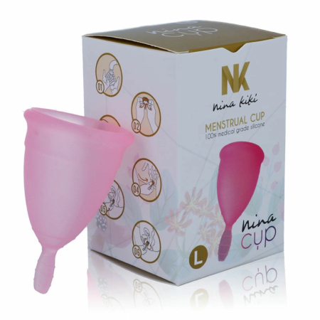 Nina Kiki Menstrual Cup Pink Size L - Medical Silicone, Eco-Friendly