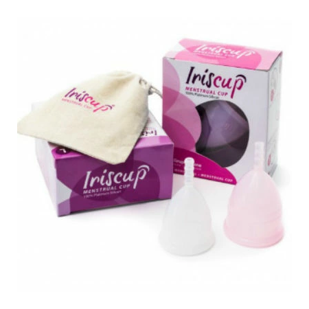 IrisCup Small Pink Menstrual Cup + Free Sterilizer Bag, Medical Silicone