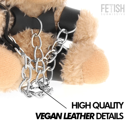 Fetish Submissive Yogi Teddy Bear - Collector’s Plush with Harness & Chains