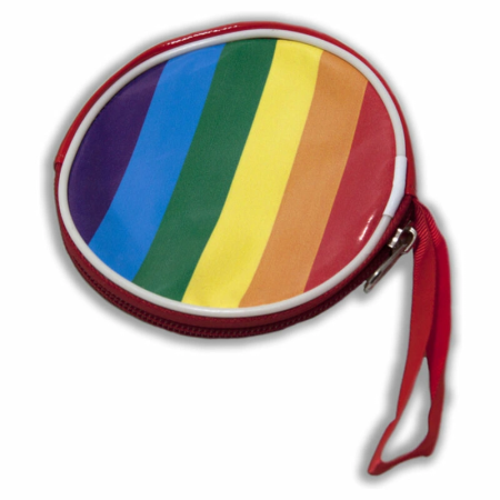Diablo Picante Round Purse with Rainbow LGBT Flag - Colorful Accessory