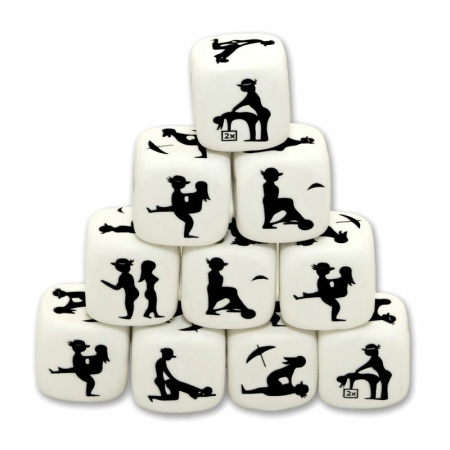 Diablo Picante White Game Dice Set 25mm - Party Fun Accessory