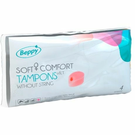 Beppy Soft Comfort Wet Tampons 4 pcs - Anatomical, Lavender Scented
