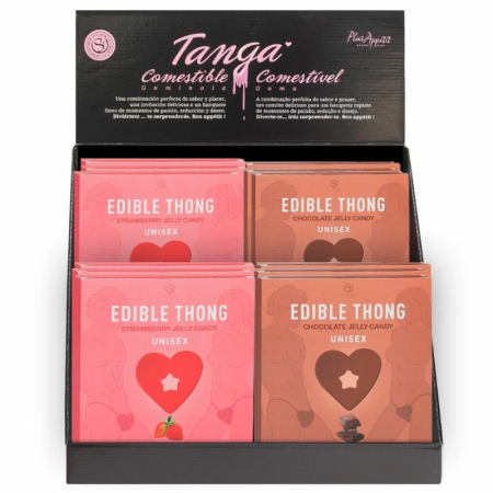 Secret Play Chocolate-Flavored Edible Gummy Thong, Heart-Shaped, Unisex