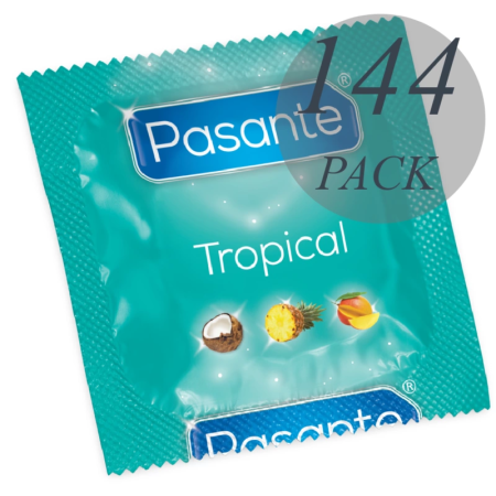 Pasante Tropical Flavours Condoms 144-Pack - Mango, Pineapple, Coconut