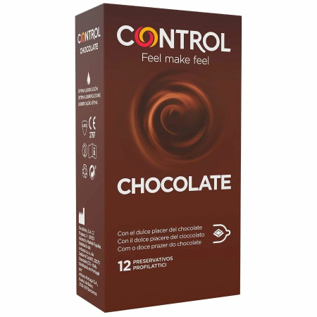 CONTROL Adapta Chocolate Flavored Anatomical Latex Condoms 12pcs