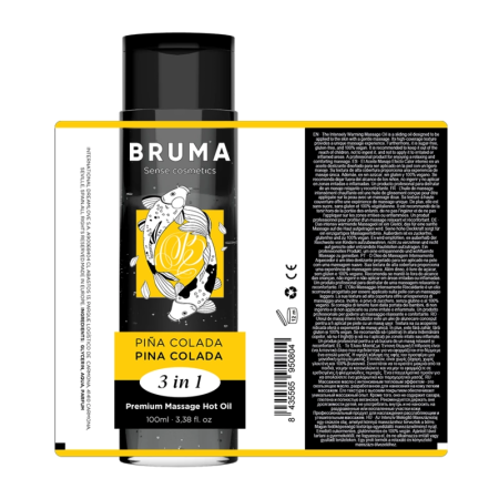 BRUMA Premium 3-in-1 Massage Oil Pina Colada Scent 100ml Vegan Formula