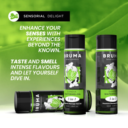 BRUMA Premium 3-in-1 Massage Oil Watermelon - Warming Vegan 100ml