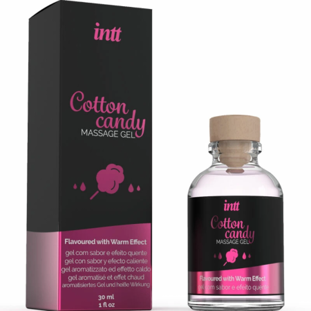 INTT Cotton Candy Massage Gel 30ml - Warming, Edible, Sweet Aroma