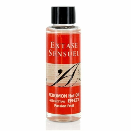 Extase Sensual Massage Oil Heat Effect Passion Fruit 100ml with Pheromones