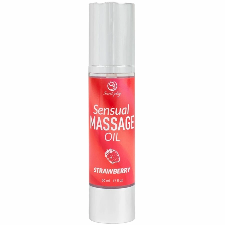 Secretplay Strawberry Massage Oil 50ml - Airless Pump & Nourishing Formula