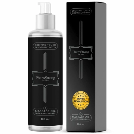 PheroStrong Massage Oil for Men 100ml - Invigorating Scent & Care