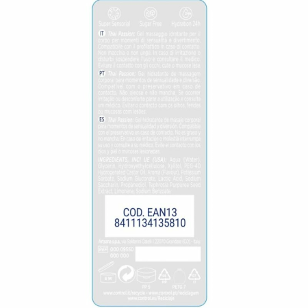 Control 2-in-1 Massage & Pleasure Gel Thai Passion 200ml, Paraben-Free