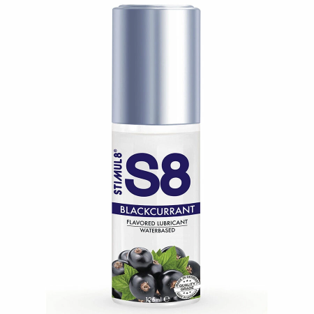 S8 Blueberry Water-Based Lubricant 125ml - Paraben-Free, Edible Formula