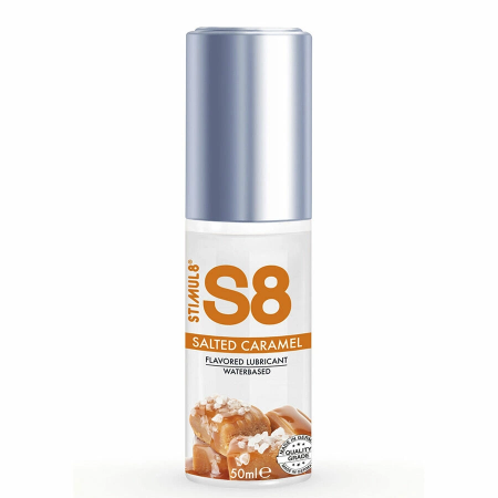 S8 Water-Based Lubricant Salted Caramel 50ml - Paraben-Free, Edible Formula