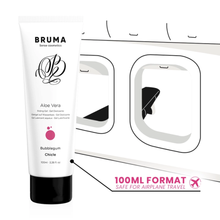 BRUMA Aloe Vera Water-Based Glide Gel Bubblegum 100ml - Hydrating Formula