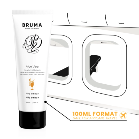 BRUMA Aloe Vera Sliding Gel Pina Colada Scent 100ml - Hydrating Water-Based Formula