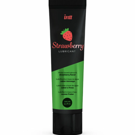 INTT Strawberry Water-Based Lubricant 100ml - Edible, Flavored Formula