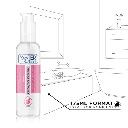 Waterfeel Strawberry Water-Based Lubricant 175ml with Locking Cap