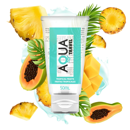 AQUA TRAVEL Water-Based Lubricant Tropical Fruits 50ml - Compact Size