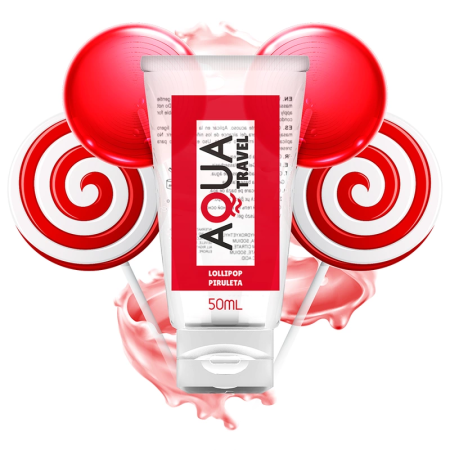 AQUA Travel Lollipop Flavour Water-Based Lubricant 50ml - Compact Formula