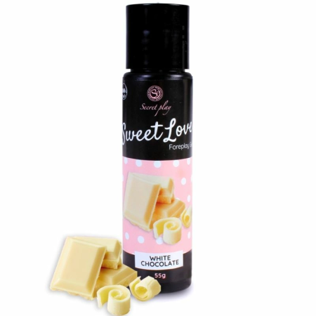 Secret Play Gel Sweet Love White Chocolate 60ml - Edible Water-Based Formula