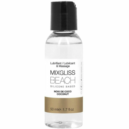 Mixgliss Beach Silicone Lubricant 50ml - Coconut Aroma, Long-Lasting Formula