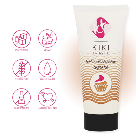 Kiki Travel Cupcake Flavored Water-Based Lubricant 50ml Vegan Formula