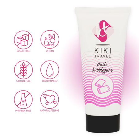 Kiki Travel Bubblegum Water-Based Lubricant 50ml Vegan Formula