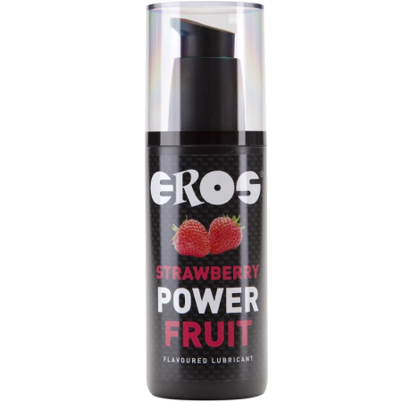 EROS Power Line Lubricant Strawberry Flavour 125ml Water-Silicone Blend