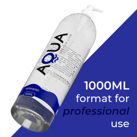 AQUA Quality Water-Based Lubricant 1000ml - Odorless, Skin-Friendly Formula