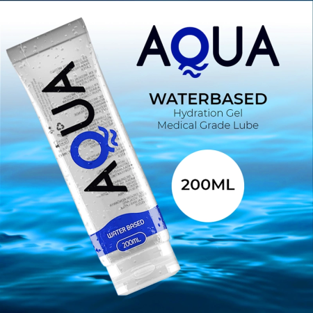 AQUA Quality Water-Based Lubricant 200ml - Transparent, Odorless Formula