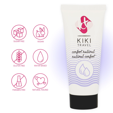 KIKI Travel Comfort Water-Based Vegan Lubricant 50ml - Natural Formula