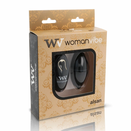 Womanvibe Alsan Black Remote-Controlled Silicone Intimate Egg 12 Modes