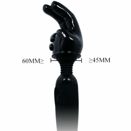 Baile Power Head Black Hand-Shaped Attachment for Massager TPR