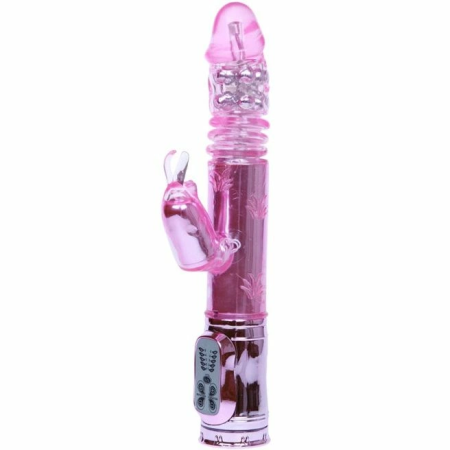 Baile Throbbing Bunny Pink Rotating Intimate Machine USB 29cm