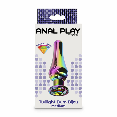 ToyJoy Twilight Bum Bijou Medium Aluminum Plug with Rainbow Gem 11cm