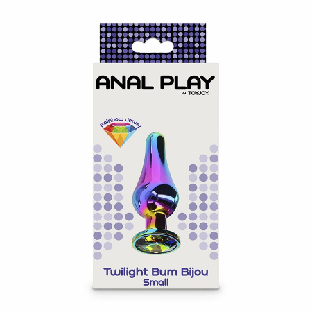ToyJoy Twilight Bum Bijou Small Aluminum Plug with Rainbow Crystal 9.2cm