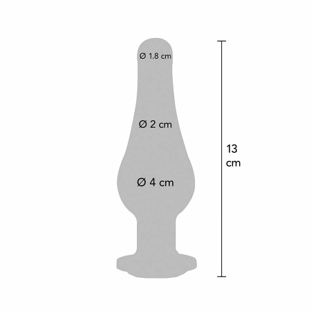 ToyJoy Diamond Bum Bijou Large - Aluminium Plug with Silver Gem, 13 cm