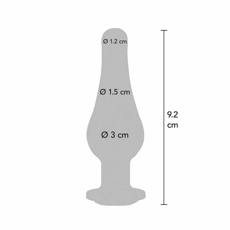 ToyJoy Diamond Bum Bijou Small Silver Plug with Decorative Jewel 9.2cm