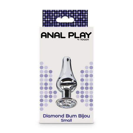 ToyJoy Diamond Bum Bijou Small Silver Plug with Decorative Jewel 9.2cm