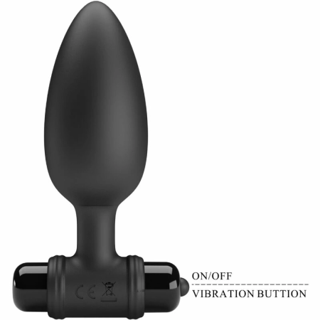 Pretty Love BI-040107 Intimate Silicone Plug 10-Mode Black Medium
