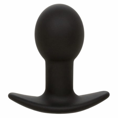 CalExotics Rock Bottom Silicone Black Vibrating Plug 10 Modes USB Rechargeable