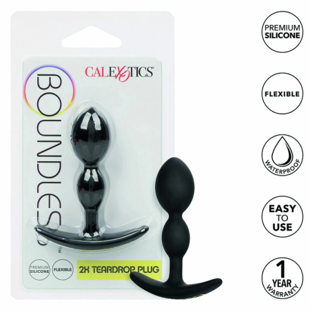 CalExotics Boundless 2X Teardrop Plug - Small Flexible Silicone Model