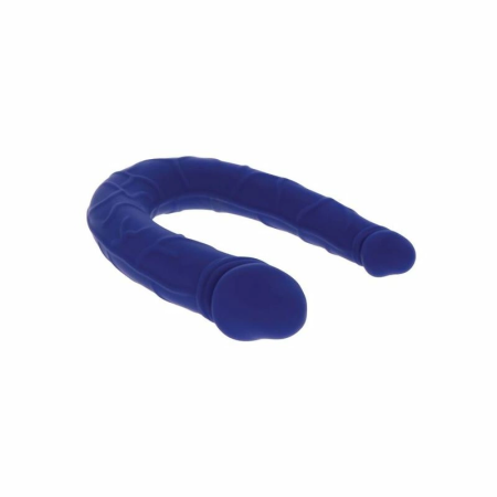 Get Real Mini Double Model Blue - Anatomical Silicone U-Shape 16 cm