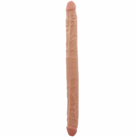 Get Real Double Dong 40 cm Skin - Flexible Dual-Ended Model, PVC
