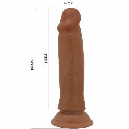 Pretty Love Quentin 18cm Anatomical Model Brown with Suction Base